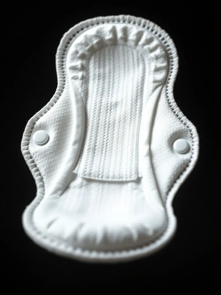 A minimalist image displaying the absorbent core of a Fresh Feathers Everyday Essentials pad, highlighting its multi-layer protection against leaks.
